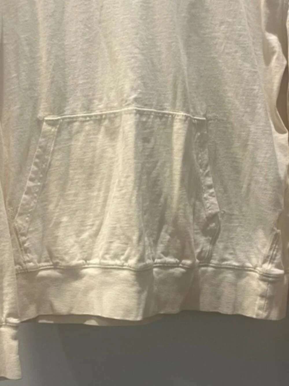 J. Crew Cream Hoodie with Drawstring